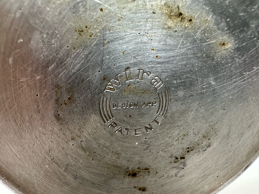 Vintage Art Deco WIRA Spun Brushed Aluminum Vase 10.5H [Photo 6]