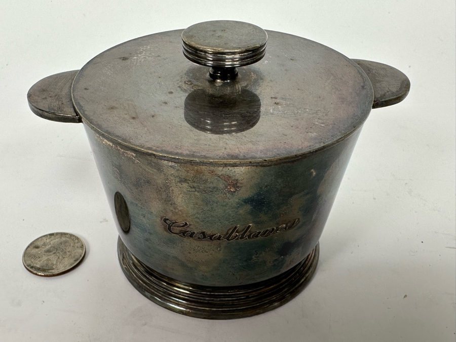 Vintage Art Deco Reed & Barton Sugar Container Silver Soldered 3160B 8oz Casablanca 4.5W X 3.5H [Photo 4]