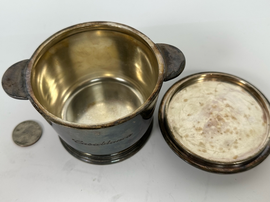 Vintage Art Deco Reed & Barton Sugar Container Silver Soldered 3160B