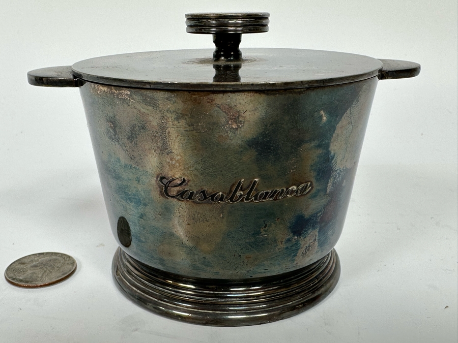Vintage Art Deco Reed & Barton Sugar Container Silver Soldered 3160B 8oz Casablanca 4.5W X 3.5H [Photo 2]