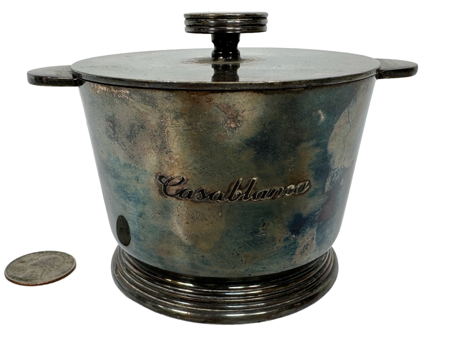 Vintage Art Deco Reed & Barton Sugar Container Silver Soldered 3160B 8oz Casablanca 4.5W X 3.5H [Photo 1]
