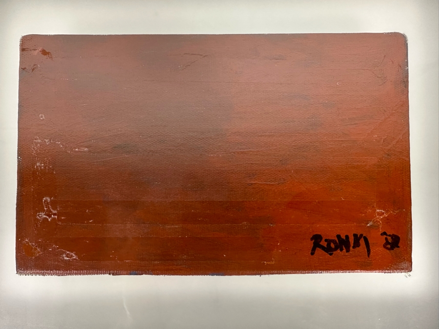 Original Arwork On Cigar Box Top 8 X 5 Double Glass Framed 13 X 10 Signed On Back Ronki [Photo 11]