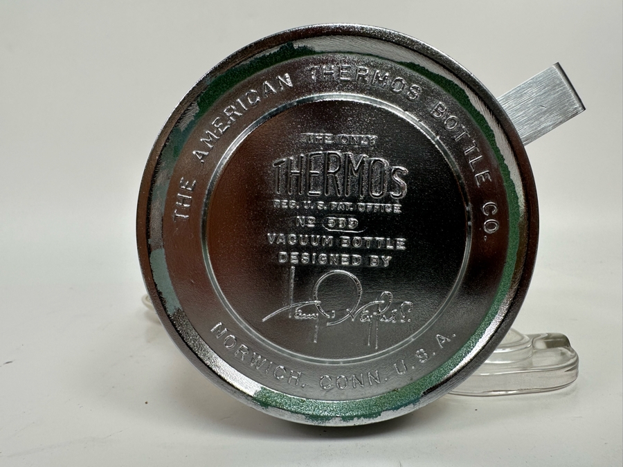 Henry Dreyfuss For Thermous Vintage Machine Age Art Deco Decanter 6W X 5.5H With Triangular Tray 9.5 X 9 1930s In Excellent Condition [Photo 11]