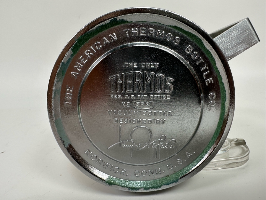 Henry Dreyfuss For Thermous Vintage Machine Age Art Deco Decanter 6W X 5.5H With Triangular Tray 9.5 X 9 1930s In Excellent Condition [Photo 13]