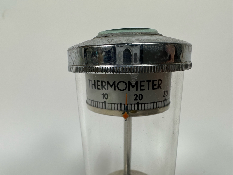 Vintage Art Deco German Lufft Wetter-Saule Weater Station With Barometer, Thermometer, Compass And Hygrometer 4.5W X 7H [Photo 7]