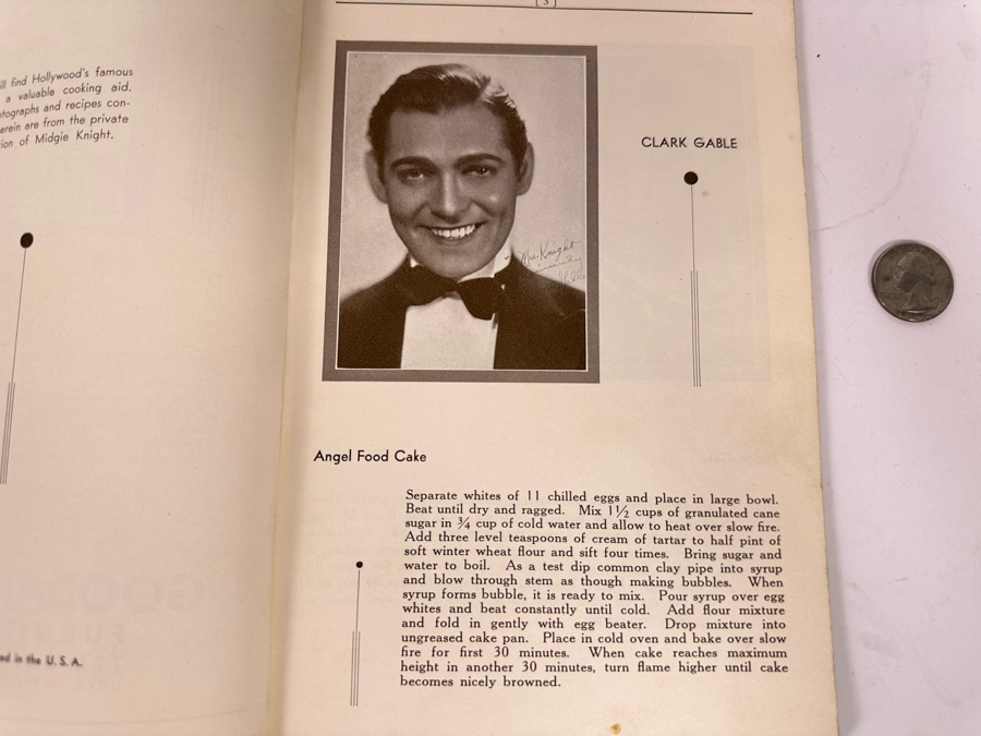 Vintage 1932 Hollywood's Famous Recipes Of The Movie Stars With 100 Exclusive Portraits [Photo 4]