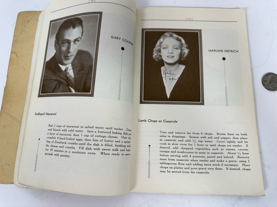 Vintage 1932 Hollywood's Famous Recipes Of The Movie Stars With 100 Exclusive Portraits [Photo 6]