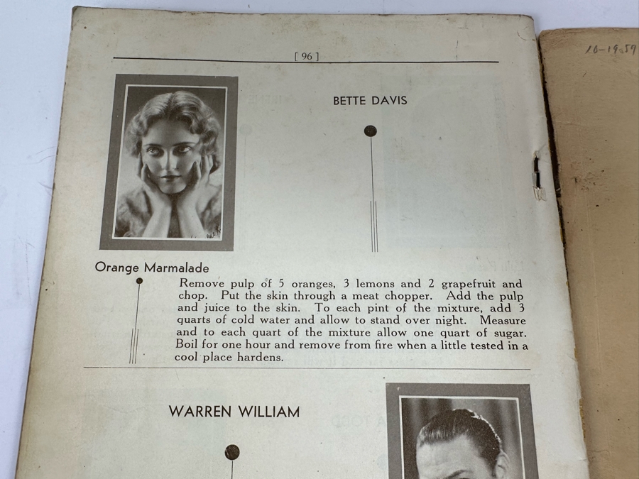 Vintage 1932 Hollywood's Famous Recipes Of The Movie Stars With 100 Exclusive Portraits [Photo 7]