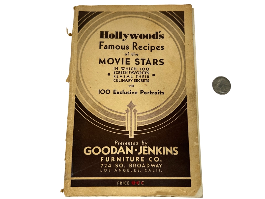 Vintage 1932 Hollywood's Famous Recipes Of The Movie Stars With 100 Exclusive Portraits