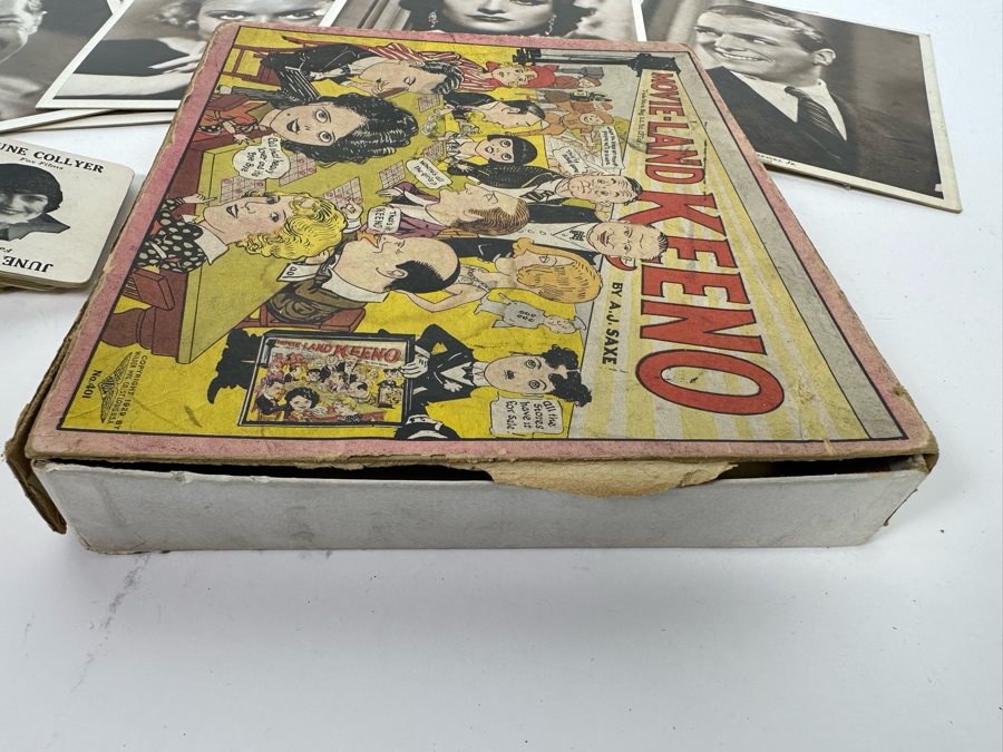 Vintage 1929 Movie-Land Keeno Game A. J. Saxe By Wilder Mfg Co St Louis With Original Box [Photo 9]