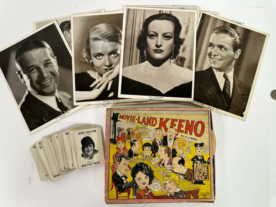 Vintage 1929 Movie-Land Keeno Game A. J. Saxe By Wilder Mfg Co St Louis With Original Box [Photo 3]