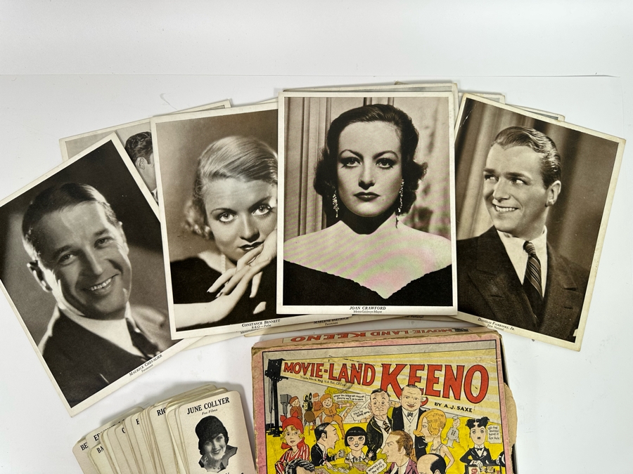 Vintage 1929 Movie-Land Keeno Game A. J. Saxe By Wilder Mfg Co St Louis With Original Box [Photo 7]