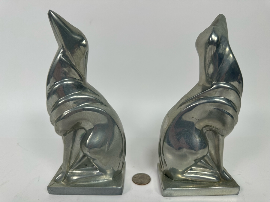 Pair Of Metal Dog Bookends 8H [Photo 5]