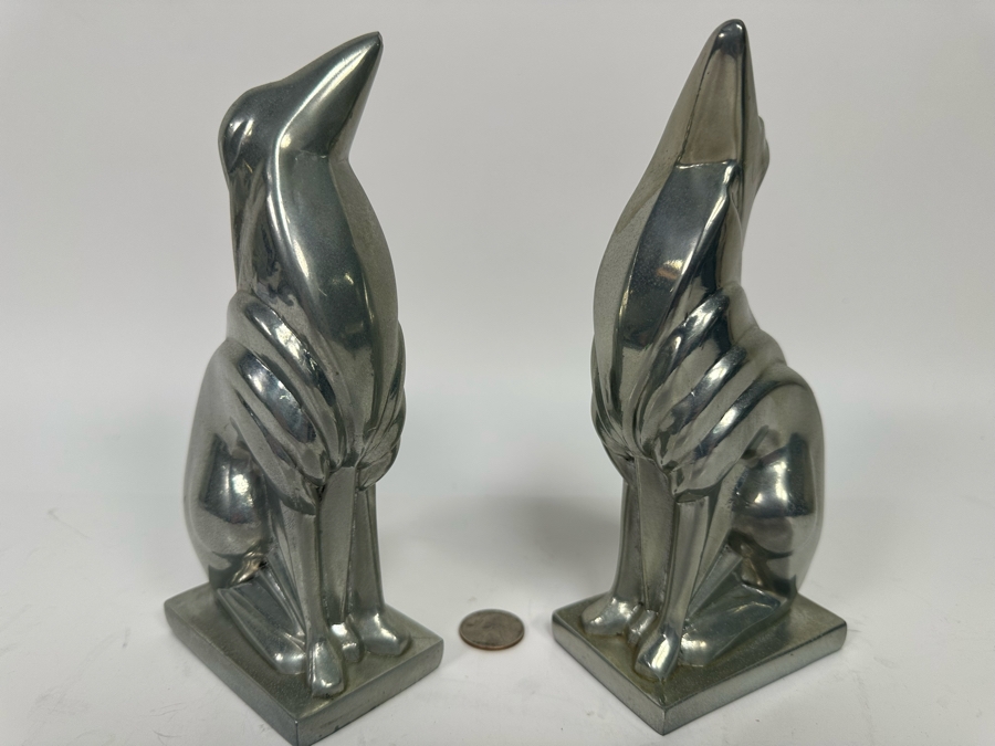 Pair Of Metal Dog Bookends 8H [Photo 4]