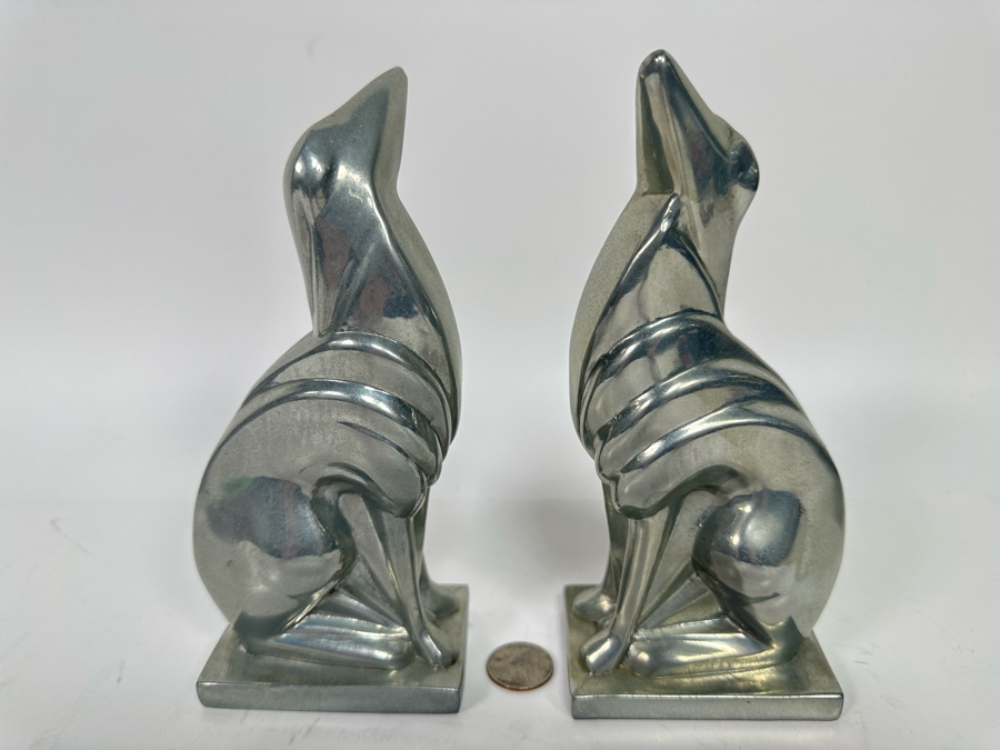 Pair Of Metal Dog Bookends 8H [Photo 3]
