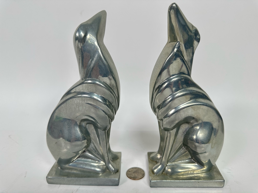 Pair Of Metal Dog Bookends 8H [Photo 2]