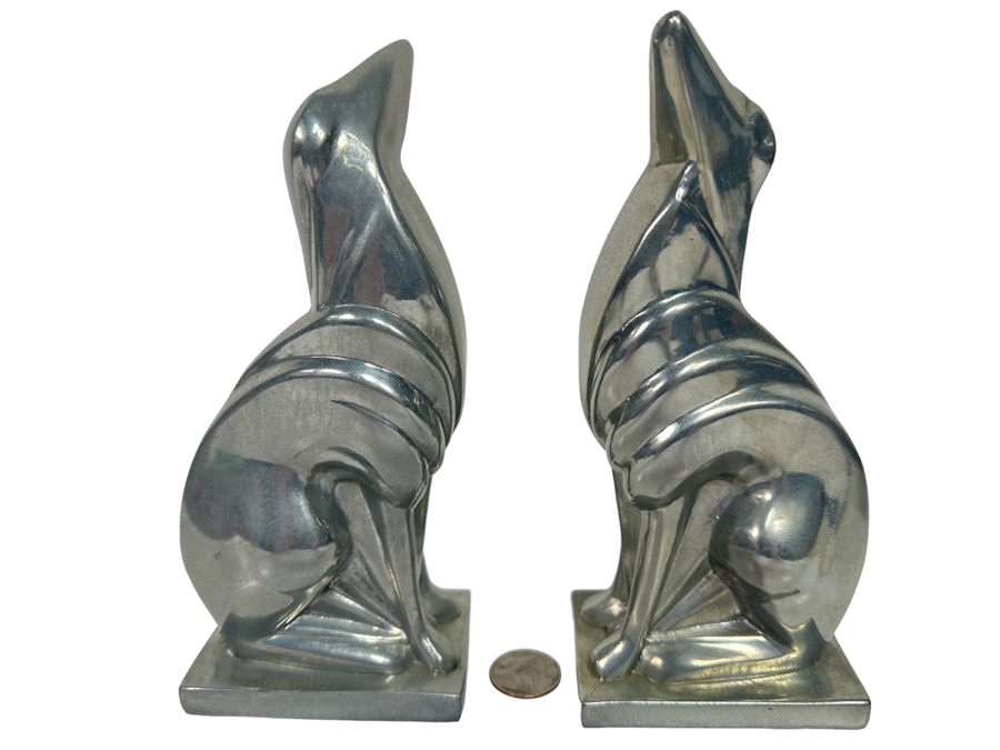 Pair Of Metal Dog Bookends 8H