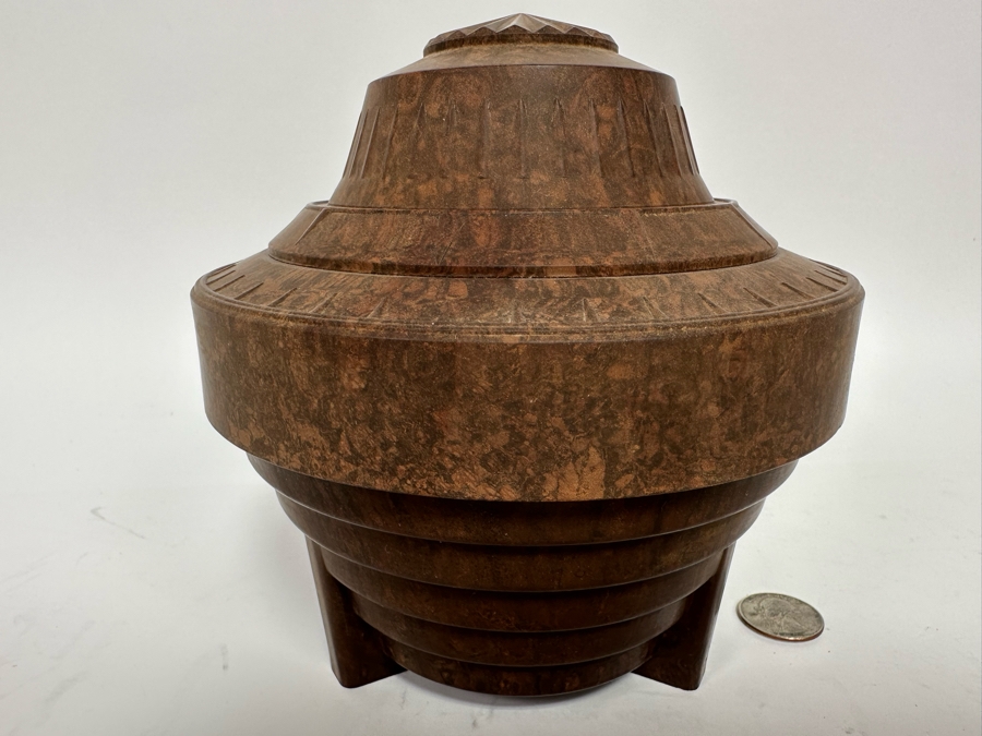 Vintage Art Deco Bakelite Tobacco Jar With Lid 6.5H [Photo 3]