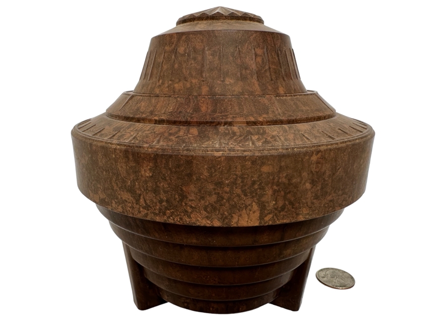 Vintage Art Deco Bakelite Tobacco Jar With Lid 6.5H