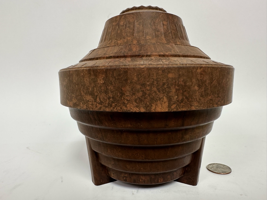 Vintage Art Deco Bakelite Tobacco Jar With Lid 6.5H [Photo 4]