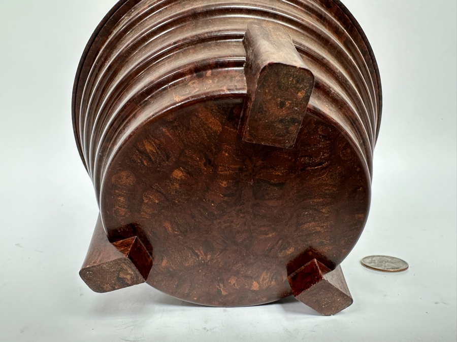 Vintage Art Deco Bakelite Tobacco Jar With Lid 6.5H [Photo 6]