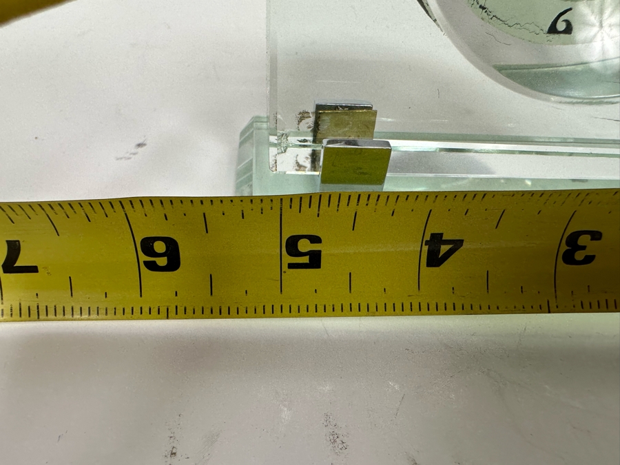 Vintage Art Deco Waltham Watch Co Lucite And Chrome Electric Desk Clock Not Working 5.25W X 2.5D X 5.25H [Photo 15]