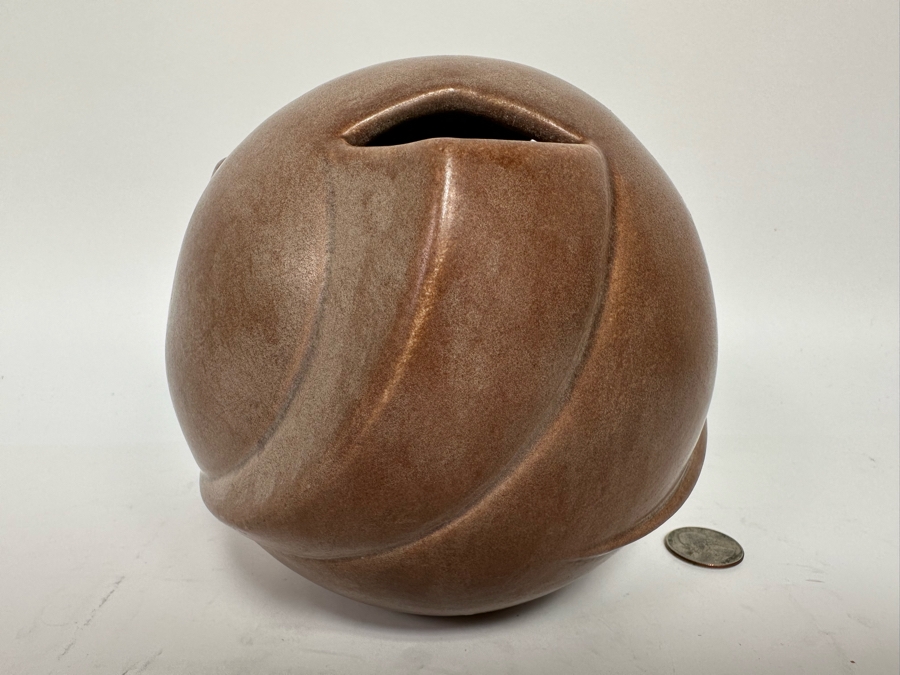 George Rumrill For Red Wing Vintage Art Deco Pottery Vase 600-6 6W X 6H [Photo 3]