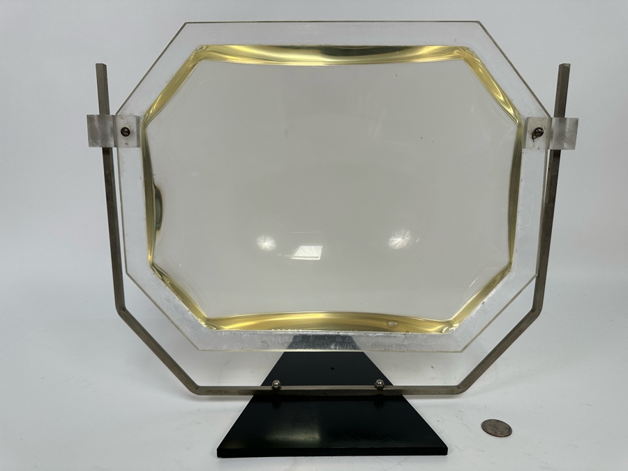 Vintage Mid-Century Acrylic Television Screen Magnifier Stand 15W X 9D X 13H [Photo 3]