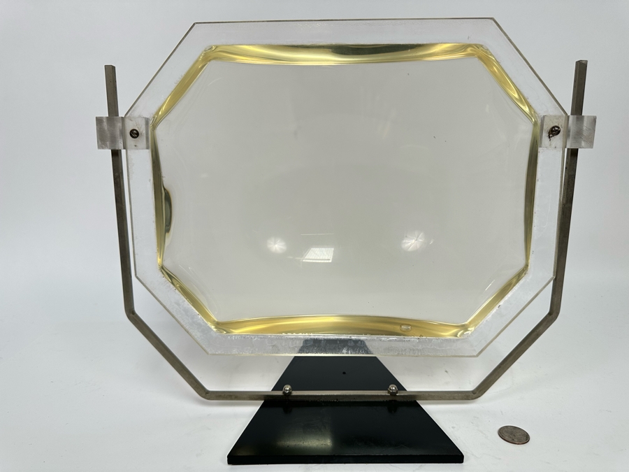 Vintage Mid-Century Acrylic Television Screen Magnifier Stand 15W X 9D X 13H [Photo 2]