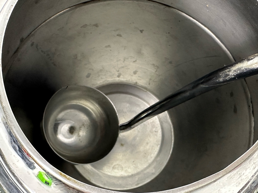 Vintage Art Deco Machine Age Chrome Punch Bowl Space Age Saturn Ring Design With Laddle Chromium Plated Lehman Bros. 14W X 11H [Photo 11]