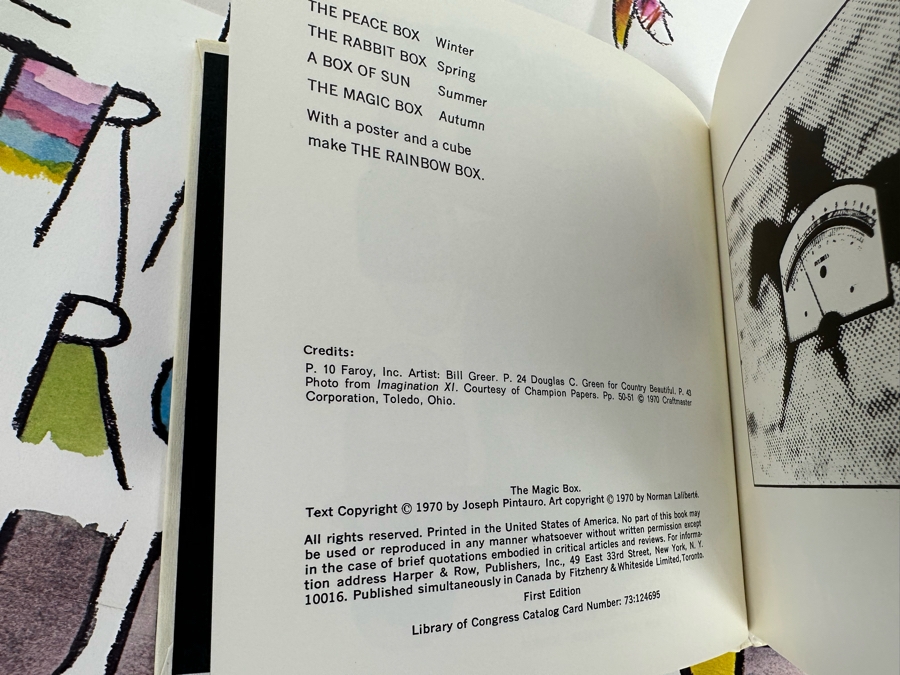 Vintage 1970 First Edition The Rainbow Box Book Collection Of Four Books Representing Each Season With Peace Poster By Norman Laliberte Gifted To Client Personally By Andy Warhol (Client Did Makeup On Andy Warhol's Polaroid Shoots) [Photo 22]