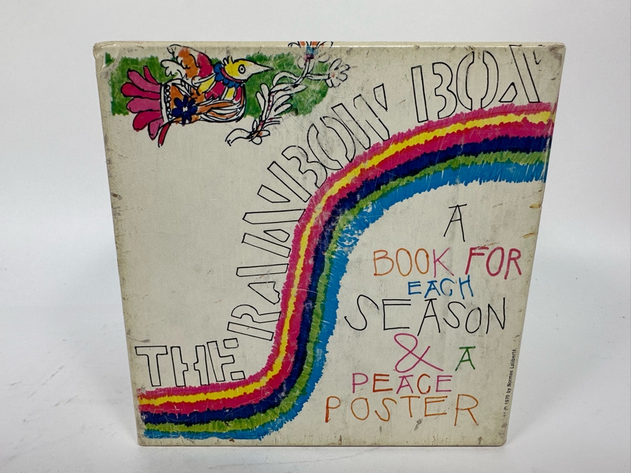 Vintage 1970 First Edition The Rainbow Box Book Collection Of Four Books Representing Each Season With Peace Poster By Norman Laliberte Gifted To Client Personally By Andy Warhol (Client Did Makeup On Andy Warhol's Polaroid Shoots) [Photo 8]