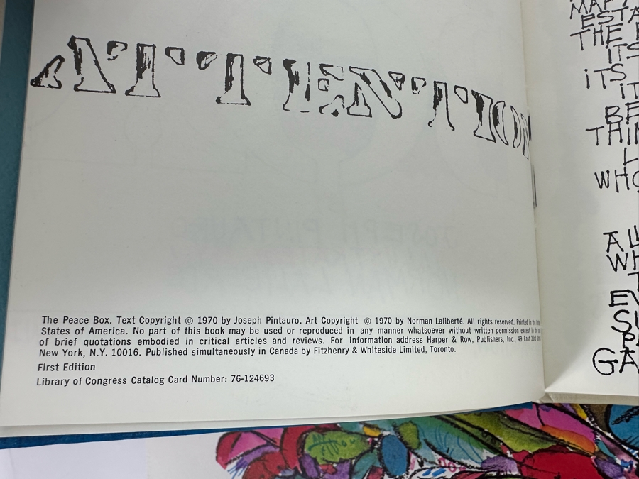 Vintage 1970 First Edition The Rainbow Box Book Collection Of Four Books Representing Each Season With Peace Poster By Norman Laliberte Gifted To Client Personally By Andy Warhol (Client Did Makeup On Andy Warhol's Polaroid Shoots) [Photo 33]