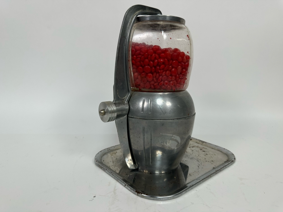 Vintage Machine Age Art Deco Atlas Bantam 5 Cent Peanut Vending Machine With Tray 10W X 8D X 11H [Photo 10]