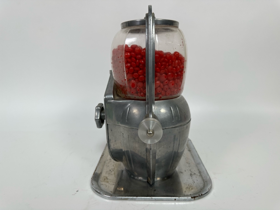 Vintage Machine Age Art Deco Atlas Bantam 5 Cent Peanut Vending Machine With Tray 10W X 8D X 11H [Photo 11]