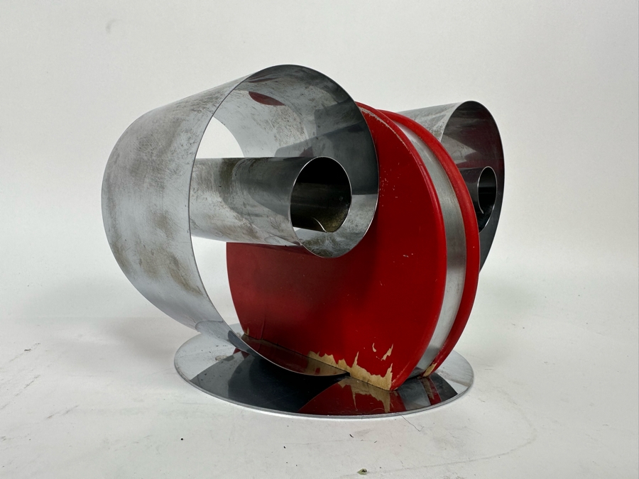 Fred Farr For Revere Vintage Art Deco Double Scroll Bookends Book Magazine Holder 8W X 6D X 5H [Photo 4]