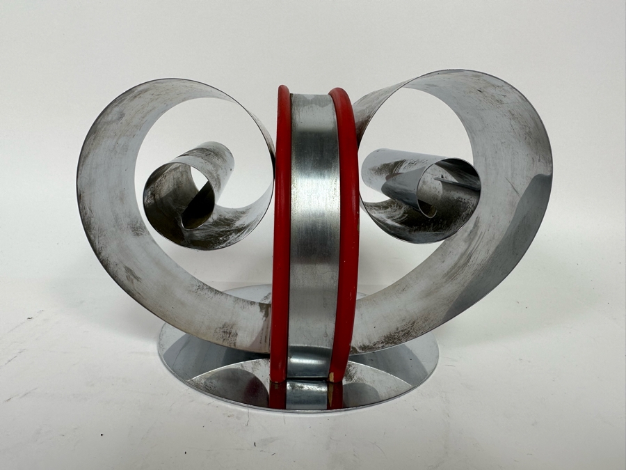 Fred Farr For Revere Vintage Art Deco Double Scroll Bookends Book Magazine Holder 8W X 6D X 5H [Photo 3]