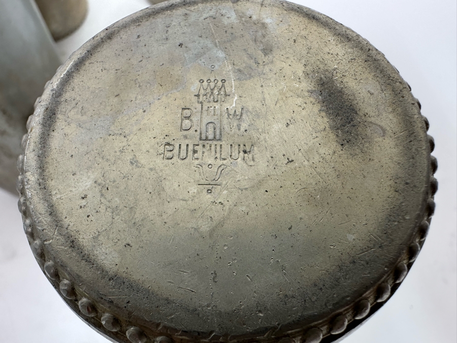 Set Of Twelve Vintage BW Buenilum Hammered Aluminum Cups 5H [Photo 6]