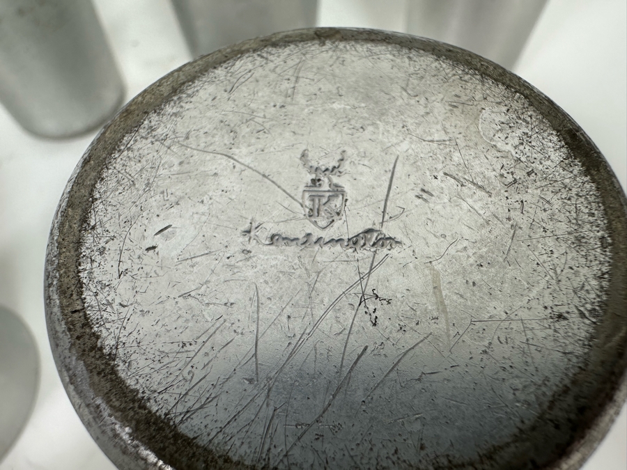 Lurelle Guild For Kensington Mint Julep Tumbler Aluminum Cups Featured In The Musuem Of Modern Art In NYC Circa 1934-35, 5.25H Set Of Six [Photo 6]