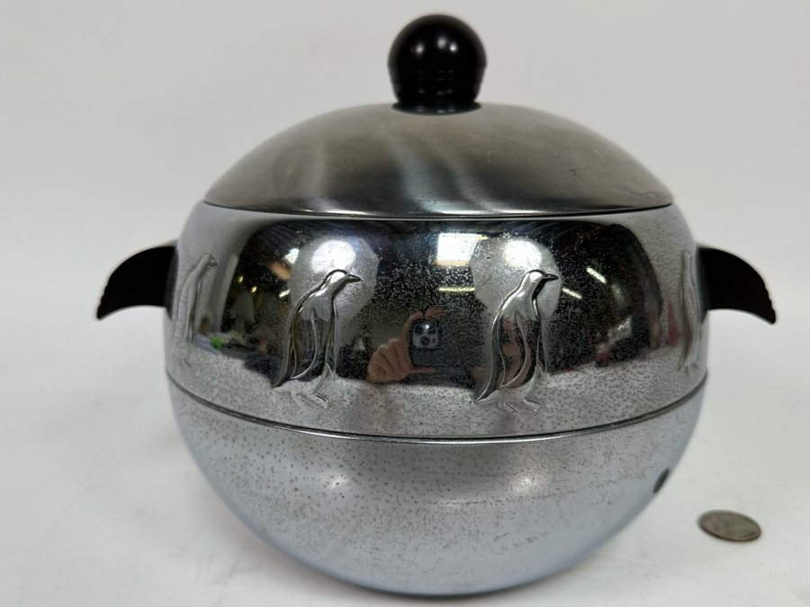 Vintage West Bend Penguin Hot & Cold Server 9.5W X 8.5H [Photo 2]