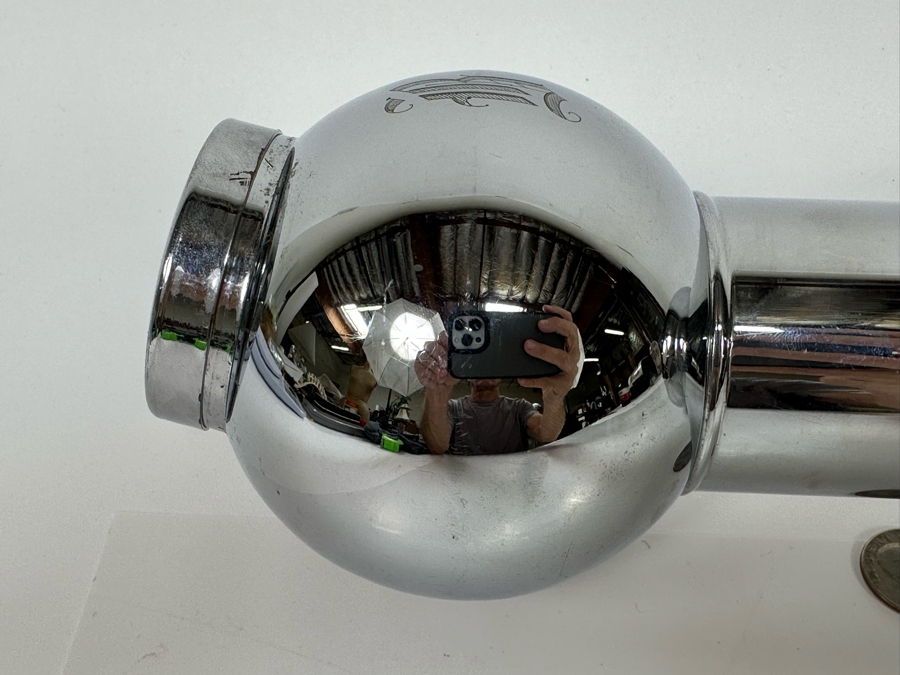 Vintage Art Deco Dumbbell Design Cocktail Shaker Silver Plated 11.5W [Photo 4]