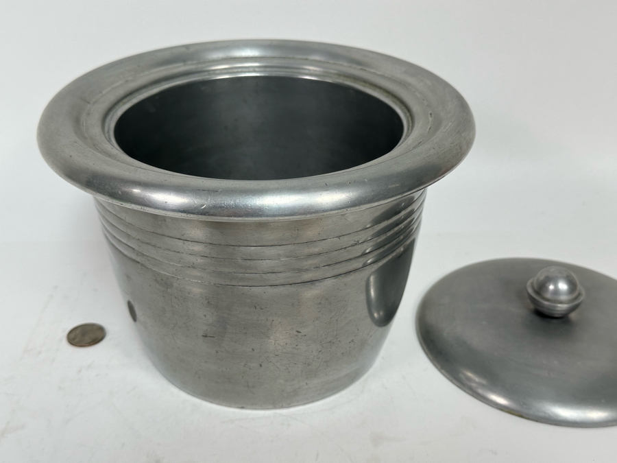 Vintage Art Deco Tranquil House Aluminum Ice Bucket 9.5W X 7H [Photo 5]