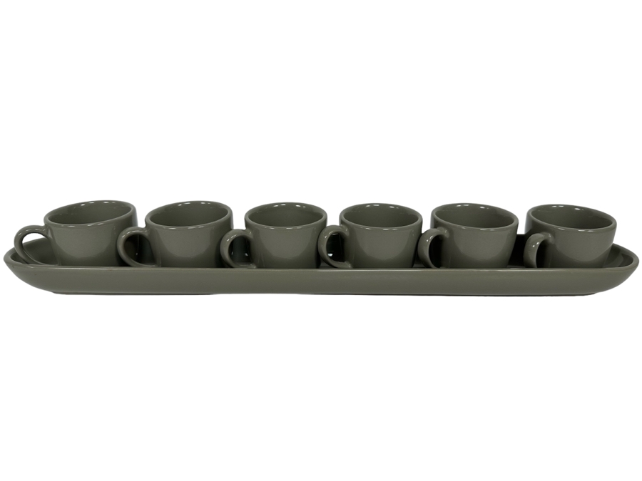 Claudia Shuride Vintage Mid-Century Cups 2.5H With Tray 21 X 3 [Photo 1]