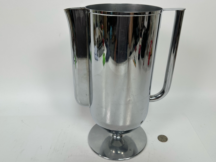 Vintage Art Deco Chrome Pitcher 12H [Photo 5]