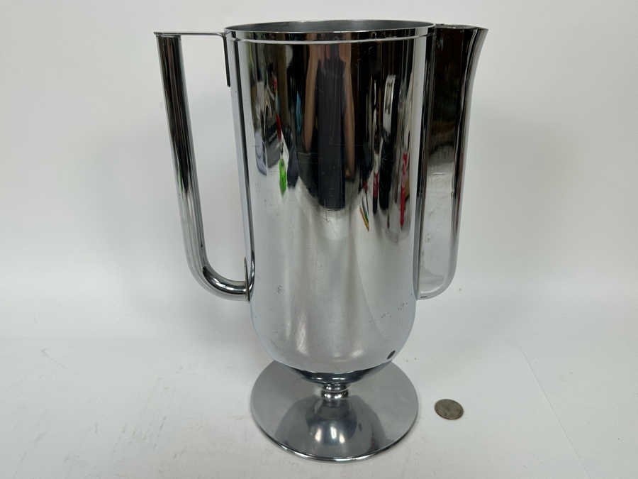 Vintage Art Deco Chrome Pitcher 12H [Photo 3]