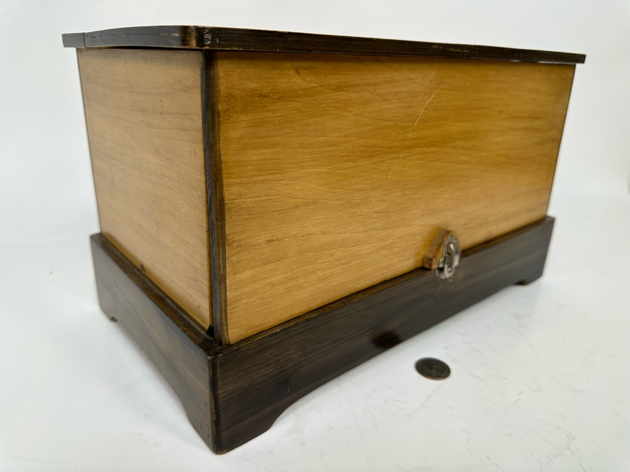 Vintage French Wax Musical Automation Baby Jesus Figure Automaton In Wooden Box Signed G. Pantaleone Palermo Via Roma 143 14.5W X 8D X 9H VIDEO POSTED ON DETAIL PAGE [Photo 12]