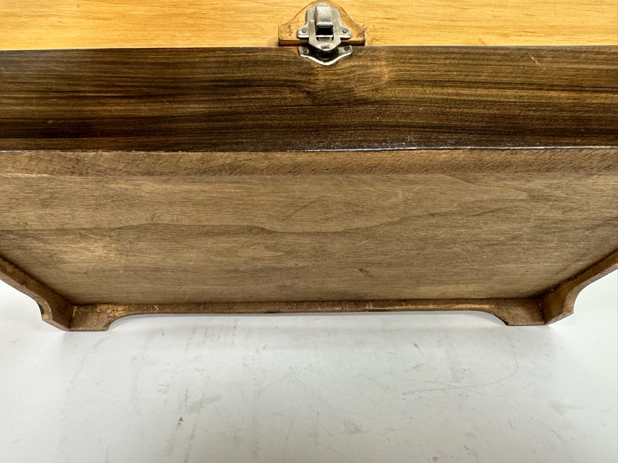 Vintage French Wax Musical Automation Baby Jesus Figure Automaton In Wooden Box Signed G. Pantaleone Palermo Via Roma 143 14.5W X 8D X 9H VIDEO POSTED ON DETAIL PAGE [Photo 14]