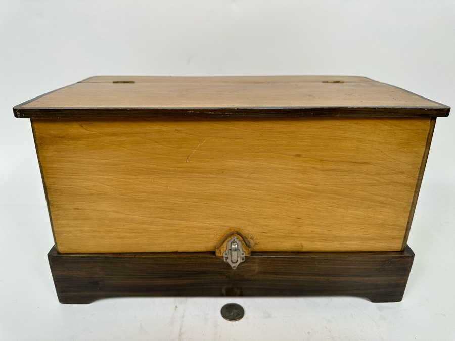 Vintage French Wax Musical Automation Baby Jesus Figure Automaton In Wooden Box Signed G. Pantaleone Palermo Via Roma 143 14.5W X 8D X 9H VIDEO POSTED ON DETAIL PAGE [Photo 10]