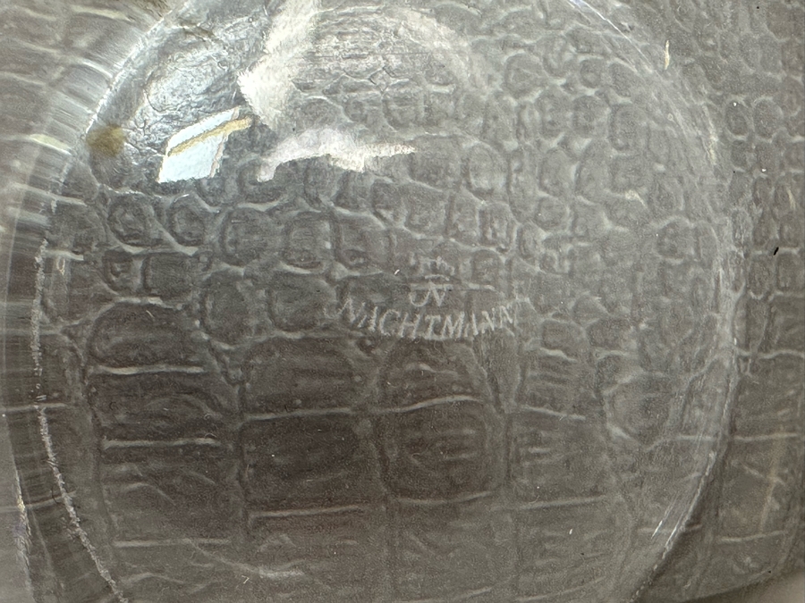 Nachtmann Crystal Bowl With Elephants Safari Signed 9W X 6 7/8H [Photo 9]