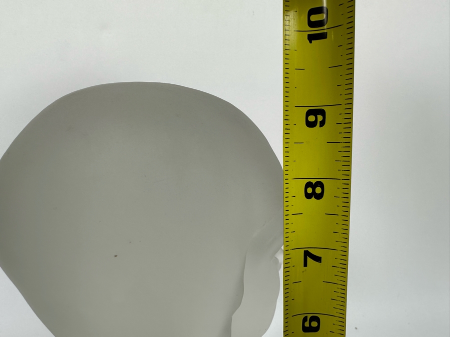 Vintage Art Deco Arcadia Crystal Bohemia Glass Female Bust Sphinx Sculpture Made In Czechoslovakia With Original Labels 3W X 4.25D X 9.5H [Photo 17]